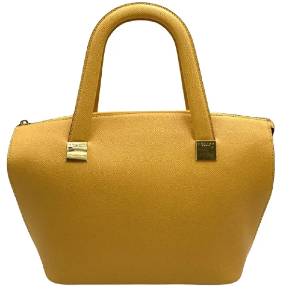 Celine Vintage Pre-owned Leather celine-bags Yellow Dames