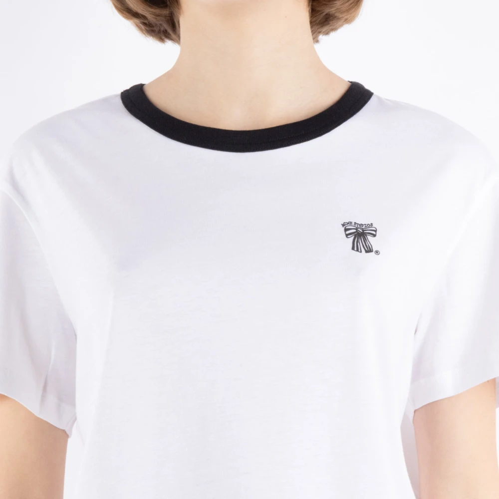 Acne Studios Witte T-shirt Cl0318 White Dames