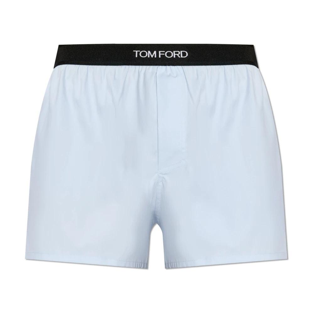 Tom Ford Boxershorts met logo Blue Heren