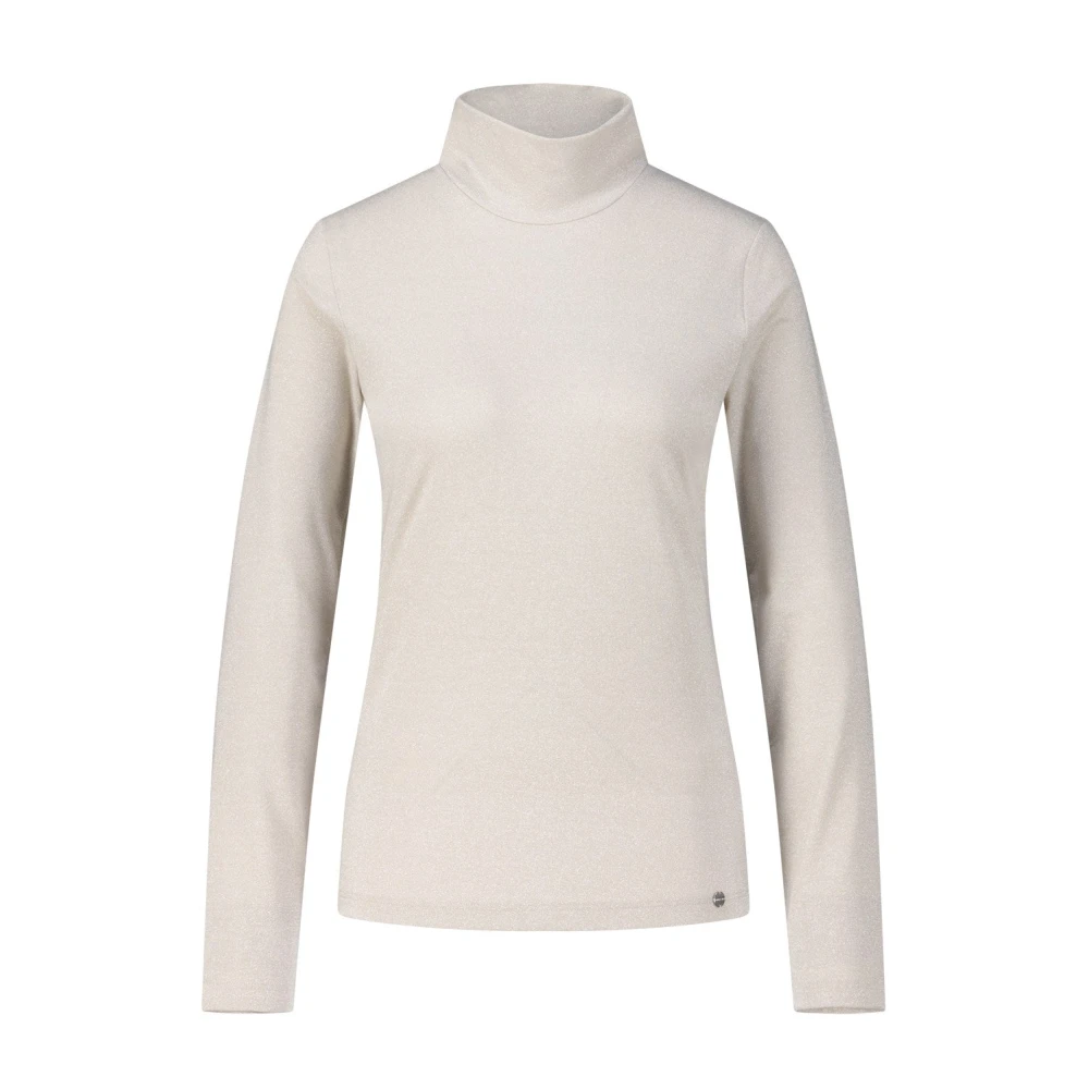 Marc Cain Sprankelende Coltrui Top Beige Dames