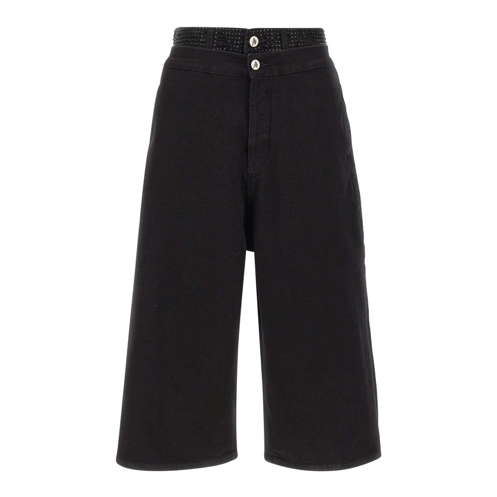 The Attico , Denim Shorts, Female, Black, W25, Wide-Leg Jeans