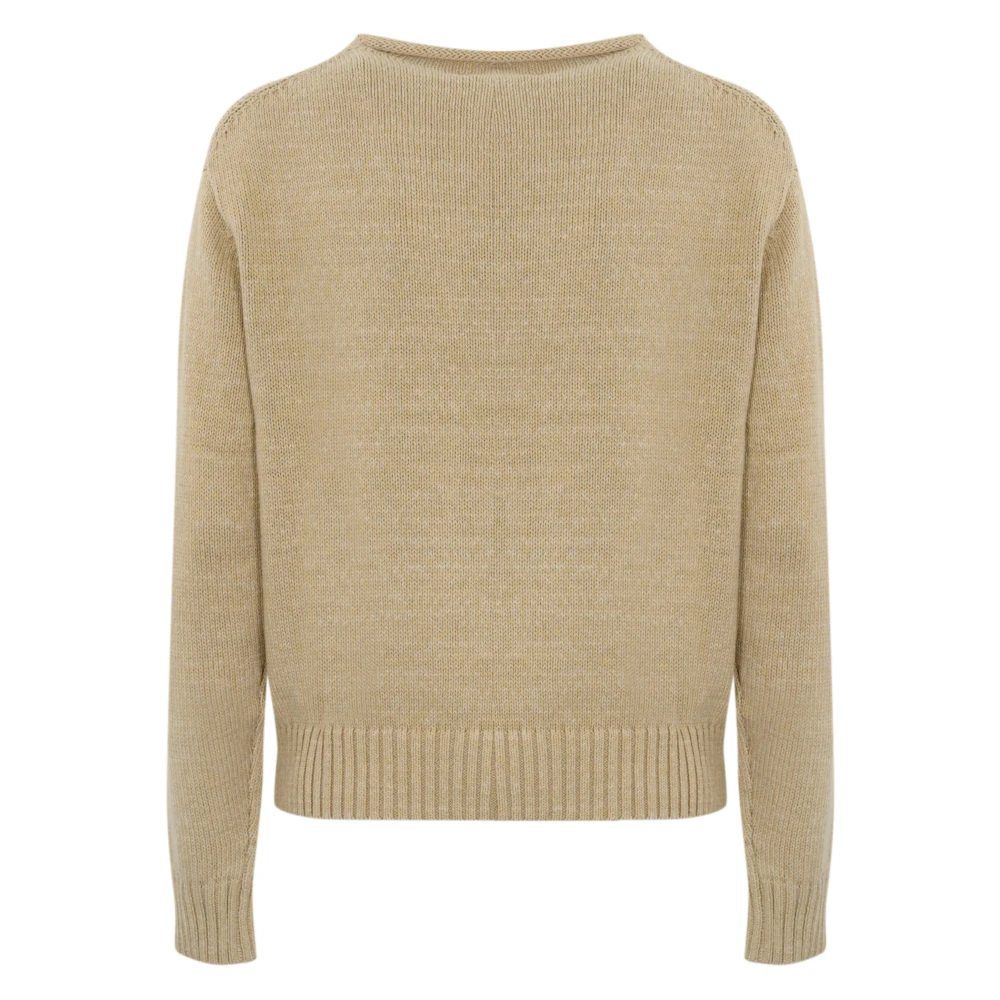 Polo Ralph Lauren Katoenen trui met Polo Bear Design Beige Dames