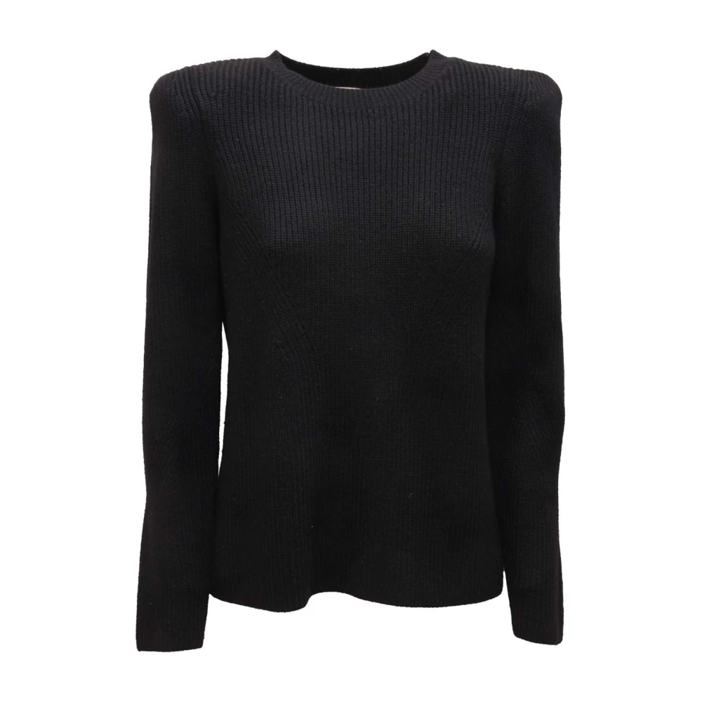Elisabetta Franchi Black Round-Neck Knitwear, Female, Xl, Mk-29S-16E2 Jumper