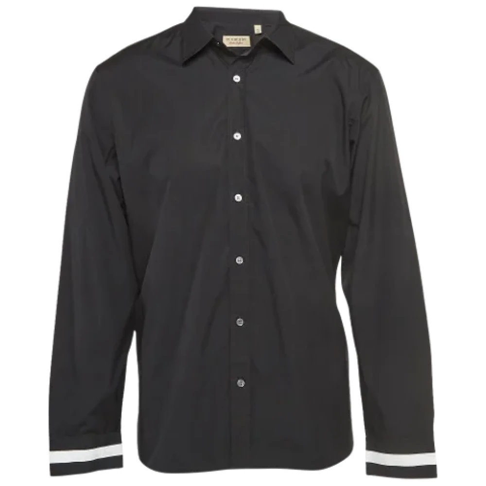 Burberry Vintage Pre-owned Cotton tops Black Heren