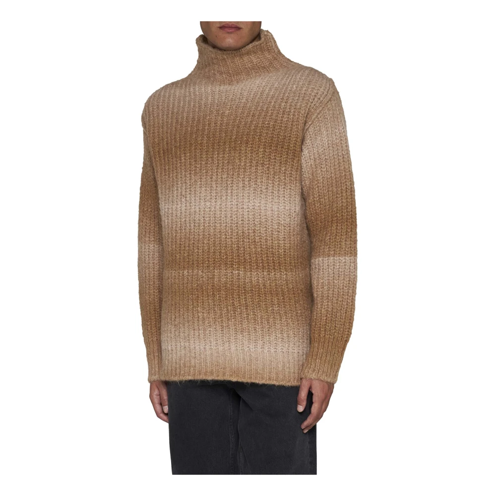 Roberto Collina Bruine Sweater Lupetto ML Brown Heren