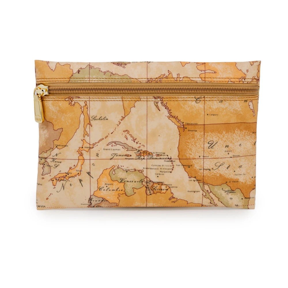 Alviero Martini 1a Classe Stijlvolle Schoudertas met Ritssluiting Beige Dames