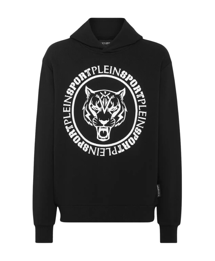 sweat-a-capuche-noir-carbon-tiger-modele-elegant