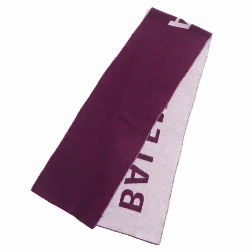 Balenciaga Vintage Pre-owned Canvas scarves Purple Dames