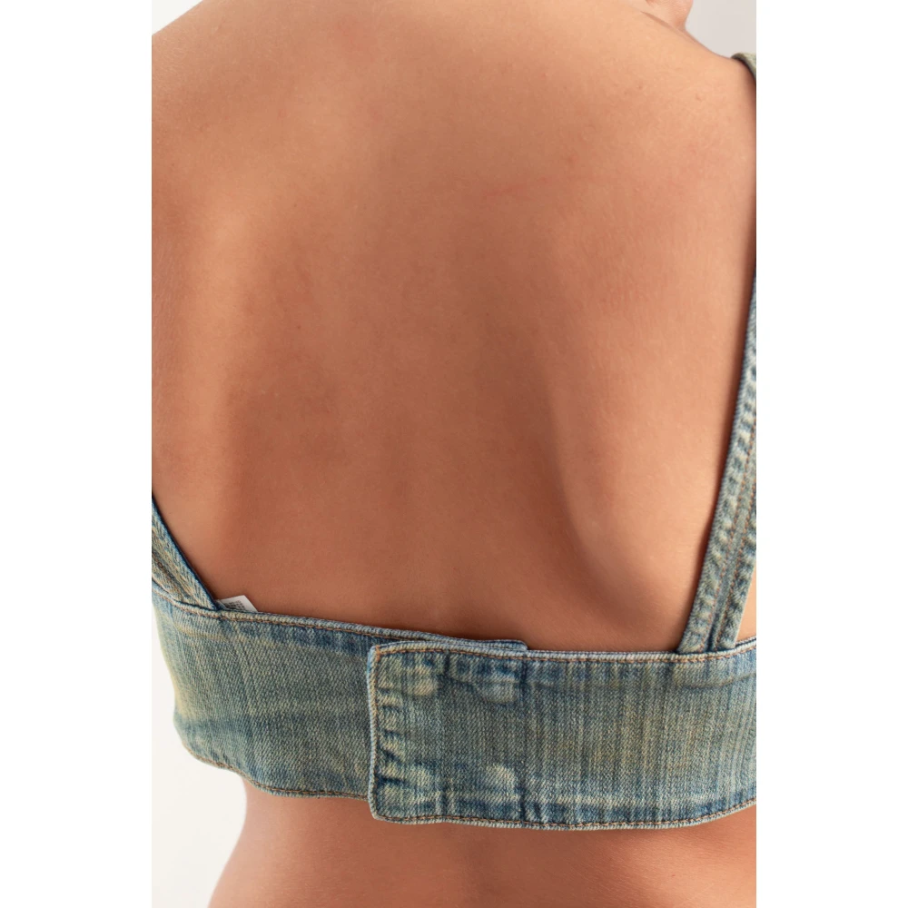 Diesel Metal Denim Top in 01 Blue Dames