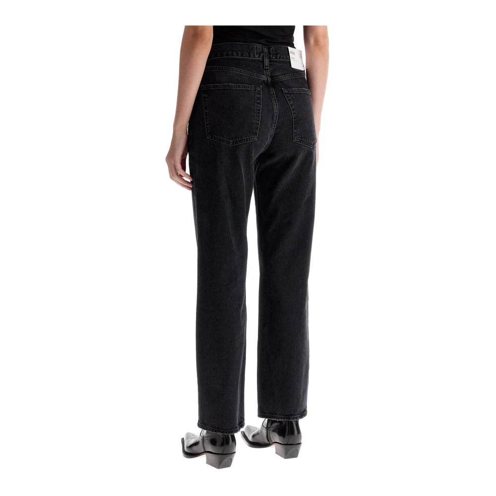 Agolde Valen Cropped Jeans Black Dames