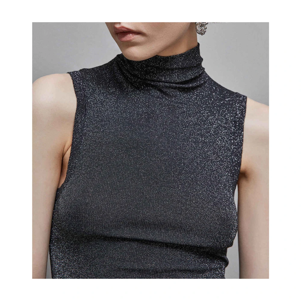 PATRIZIA PEPE Mouwloze Essential Top Stijl 8K0217K128 Black Dames