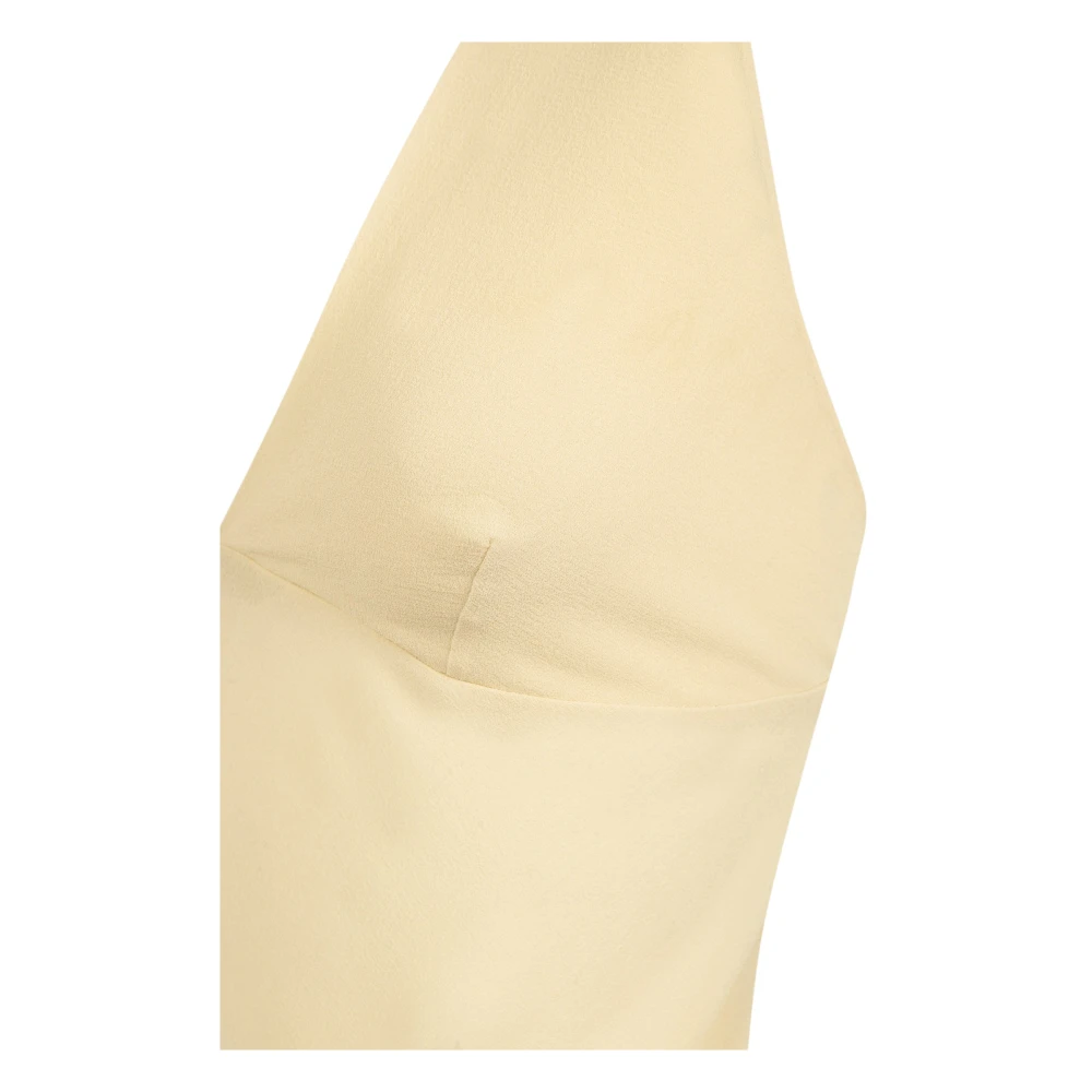 Cortana Dora top in beige zijden georgette Beige Dames