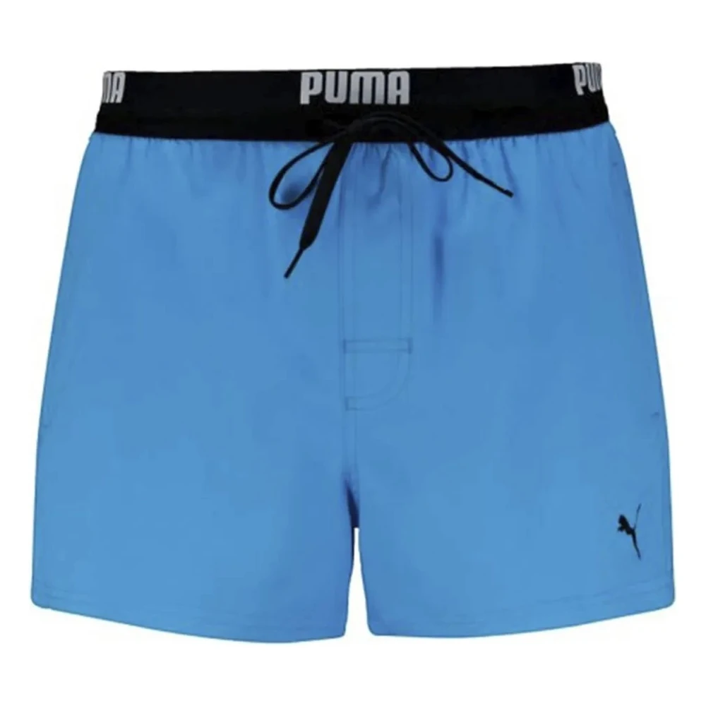 Puma Swim Logo Length Swimsuit Blue Heren