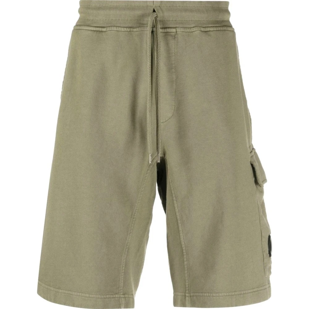 C.p. Company Men's Green Olive Cargo Bermuda Shorts - Bermudas - L - Shorts
