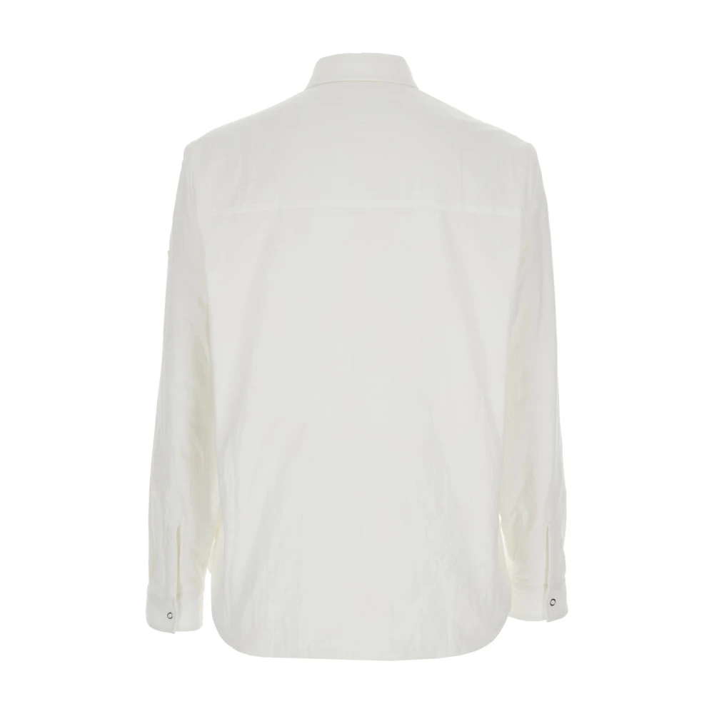 Moncler Klassiek Wit Shirt met Logopatch White Heren