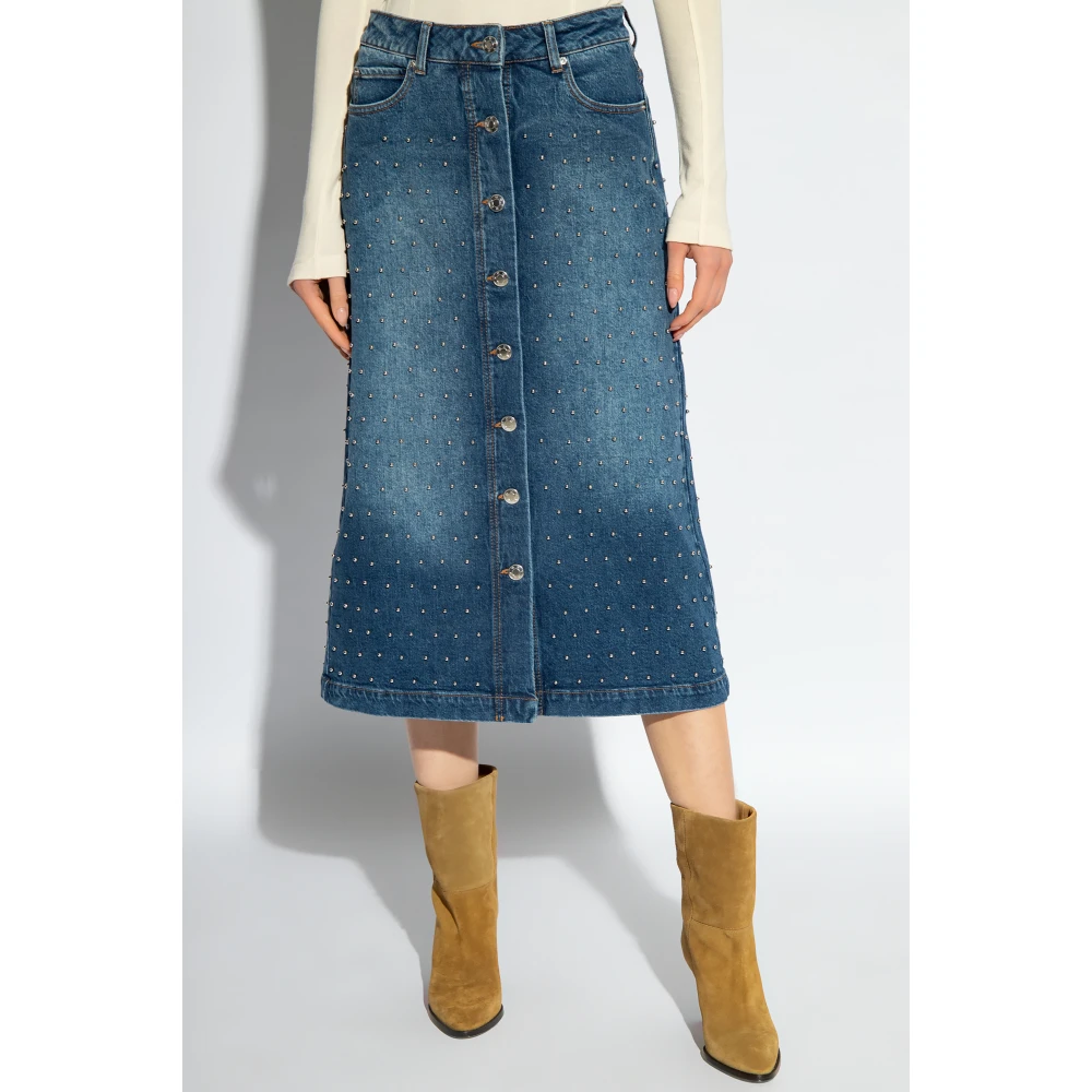 Munthe Lally denim rok Blue Dames