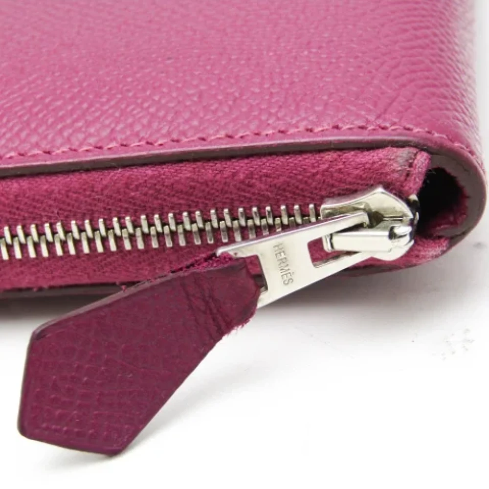 Hermès Vintage Pre-owned Leather wallets Purple Dames