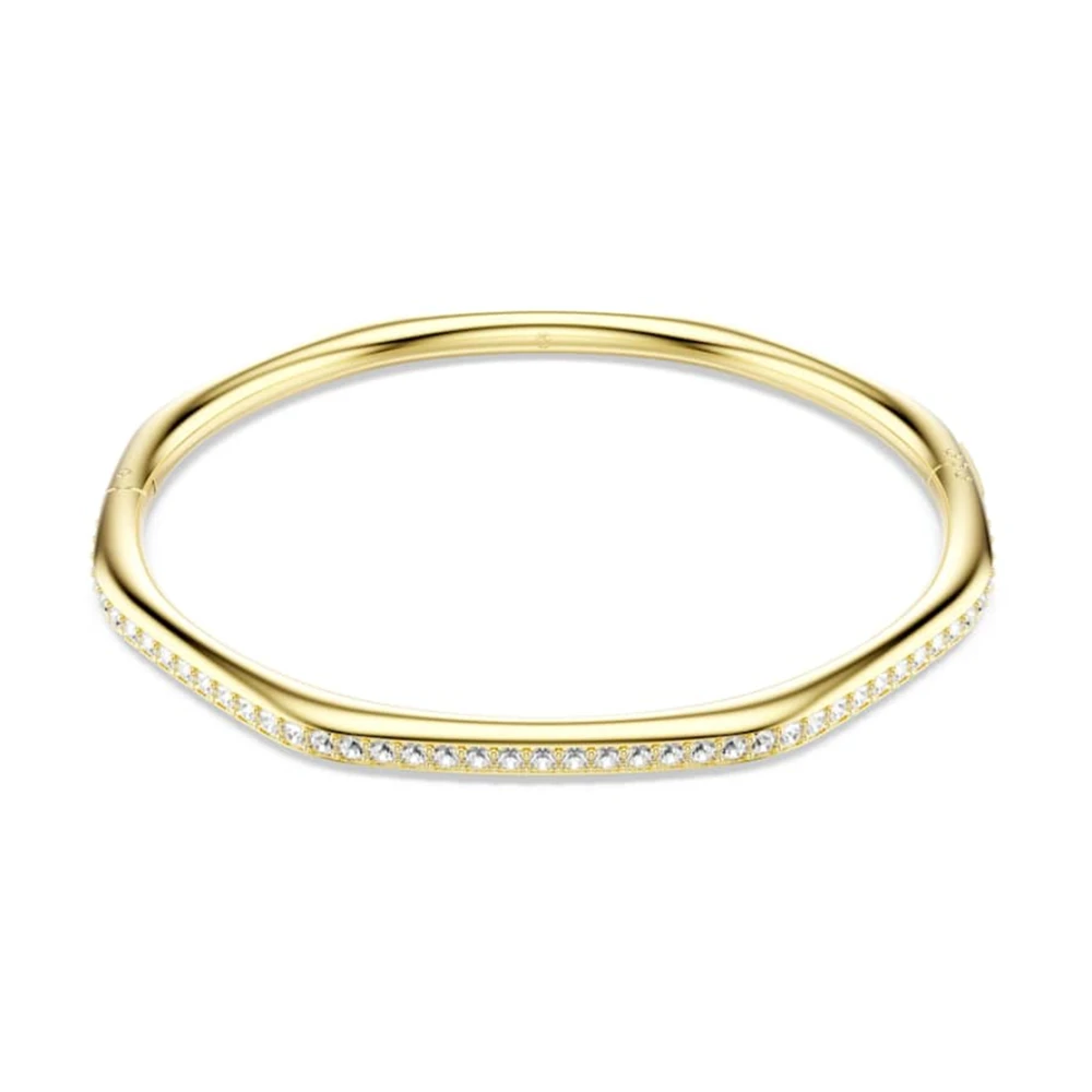 Swarovski Dextera Armreif, Achteckform, Rundschliff, 18K Goldbeschichtet Weiß Mittel - Bild 6
