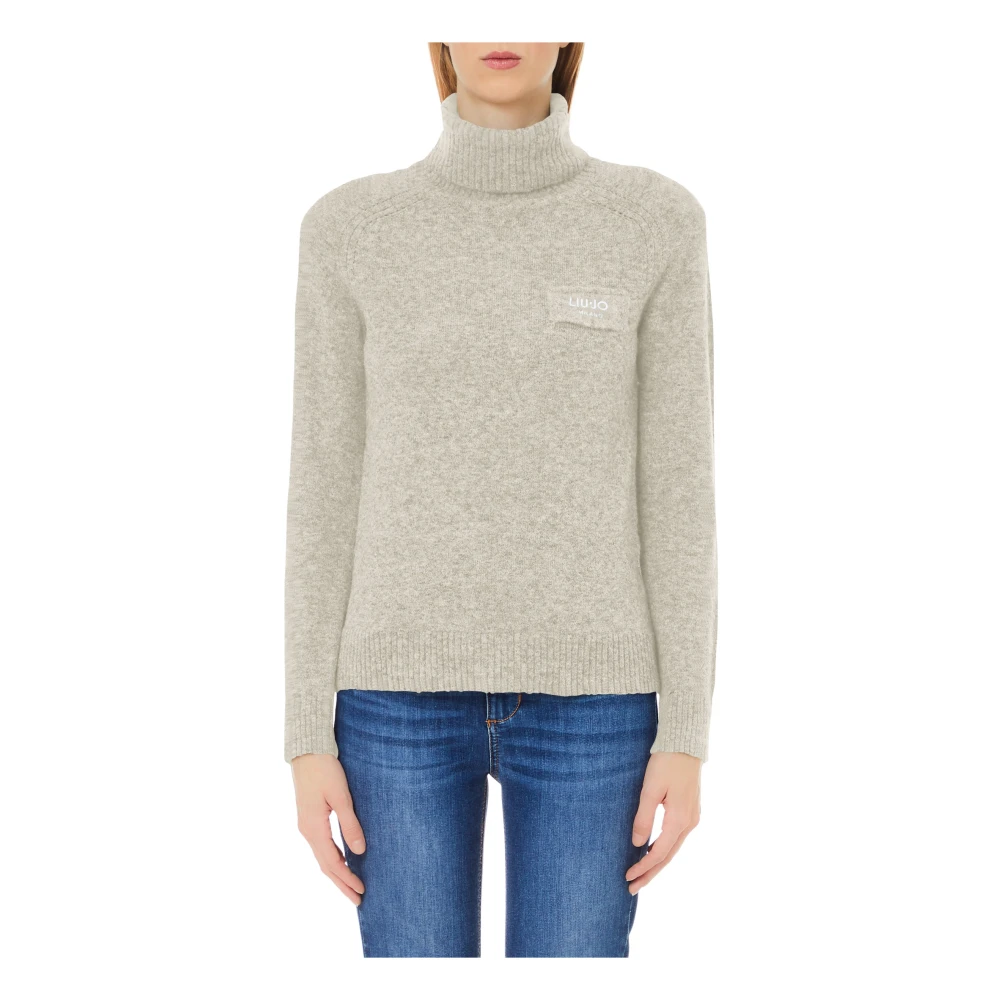 Liu Jo Gesloten Gebreide Trui Gray Dames