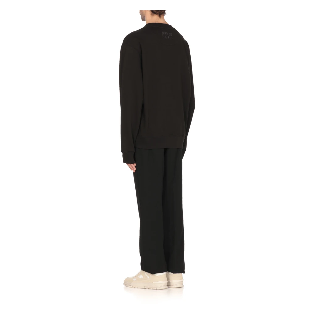 Kenzo Zwarte Katoenen Sweatshirt met Happy Tiger Black Heren