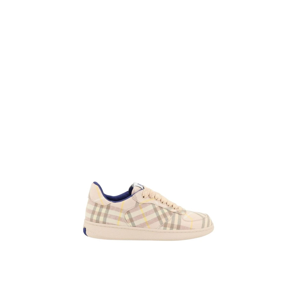 Burberry Women's Multicolor Sneakers,, Check Pattern Lace-Up Trainers Size 3 Uk