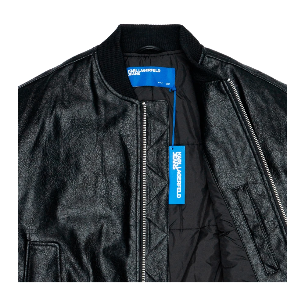 Karl Lagerfeld pufferjassen en parka Polyurethaan Black Heren