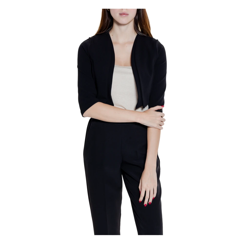 RINASCIMENTO Top met Lange Mouwen en Blote Schouders Black Dames