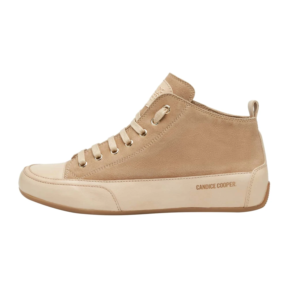 Candice Cooper Suède en geborsteld leren enkel sneakers Dames Schoenen Bruin