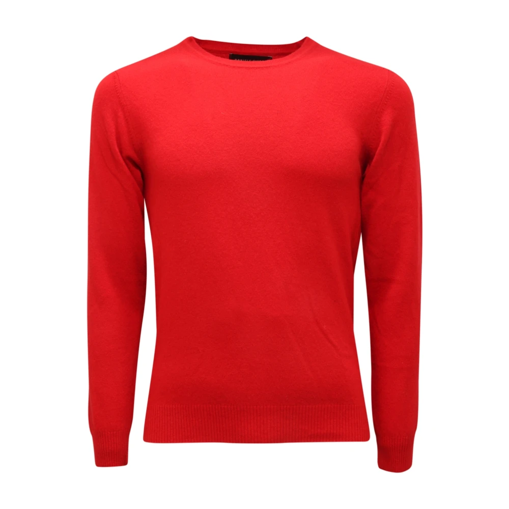 Daniele Fiesoli Men's Red Round-Neck Knitwear