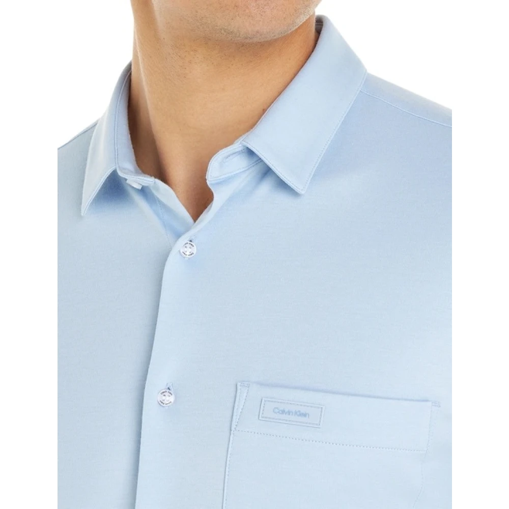 Calvin Klein Overhemd- CK Smooth Cotton Pocket Blue Heren