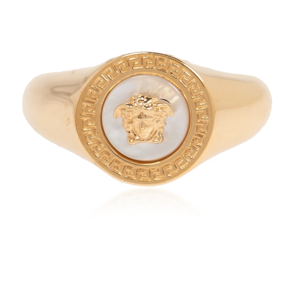 Versace Ring med Logo Yellow, Dam