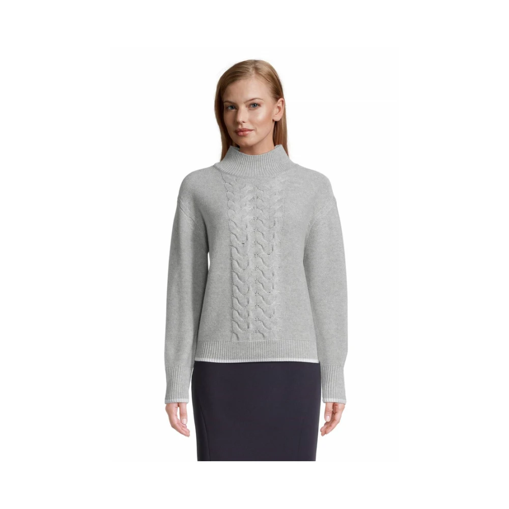 Betty & Co Gebreide Vest Korte Mouw Gray Dames