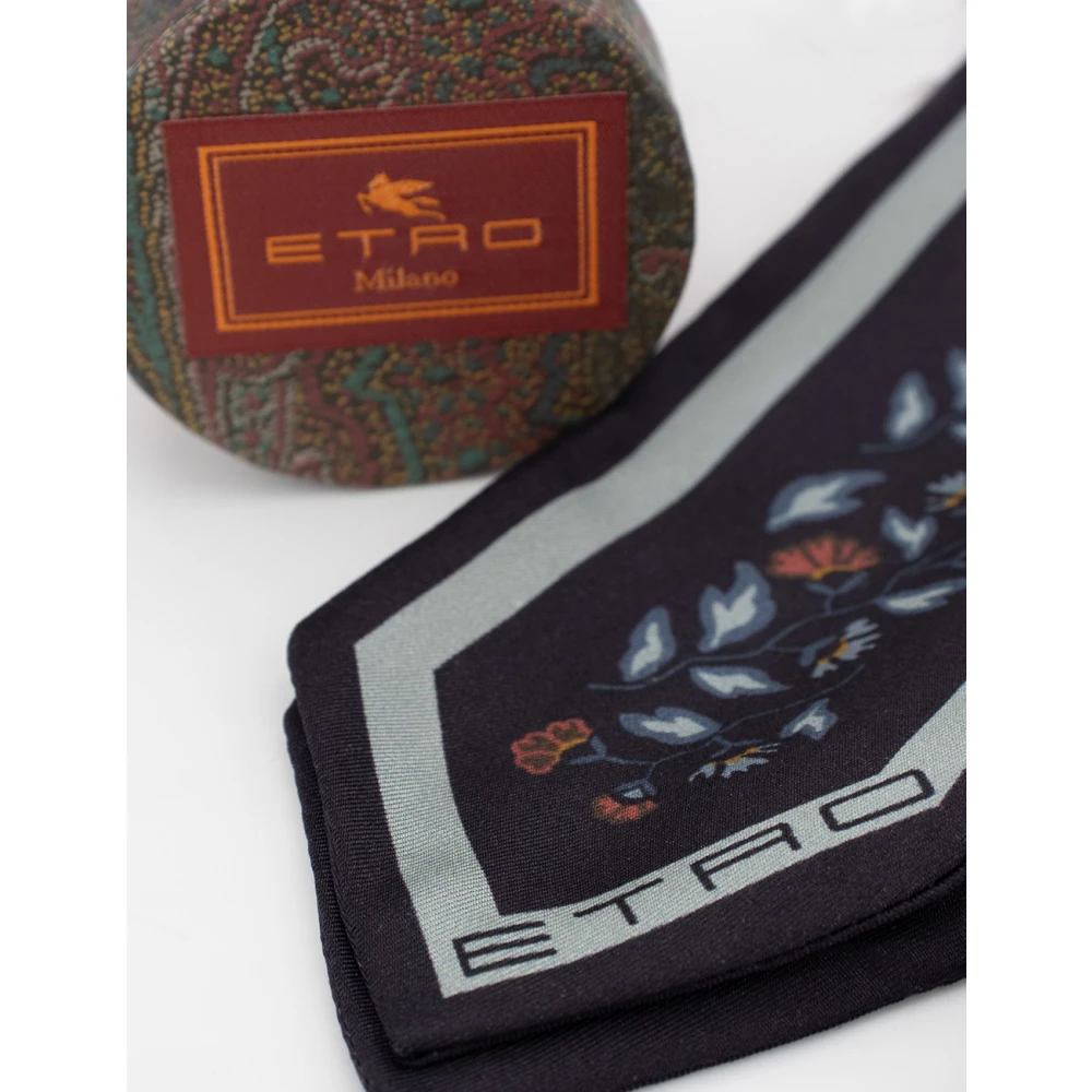 ETRO Zijden Paisley Sjaal met Micro Medaillons Multicolor Dames