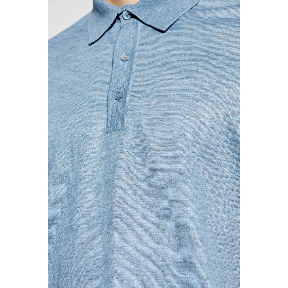 PAUL & SHARK Linnen Polo Blue Heren
