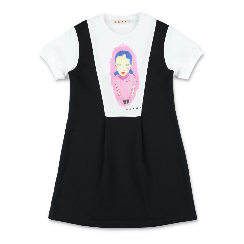 Marni Girls Black Dress Stamp - Dresses - 6 Y - Kids