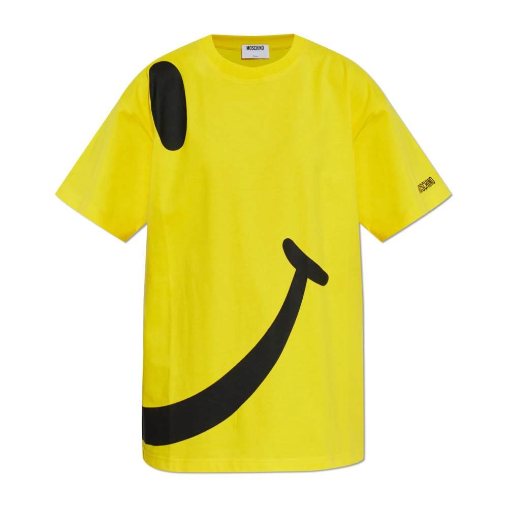 Moschino Women's Yellow T-Shirts, S, X Smiley T-Shirt