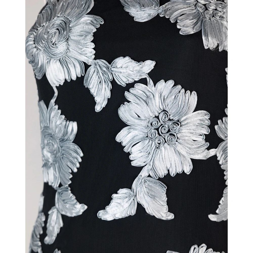 Rotate Birger Christensen Bloemen Maxi Jurk met Rits Gray Dames