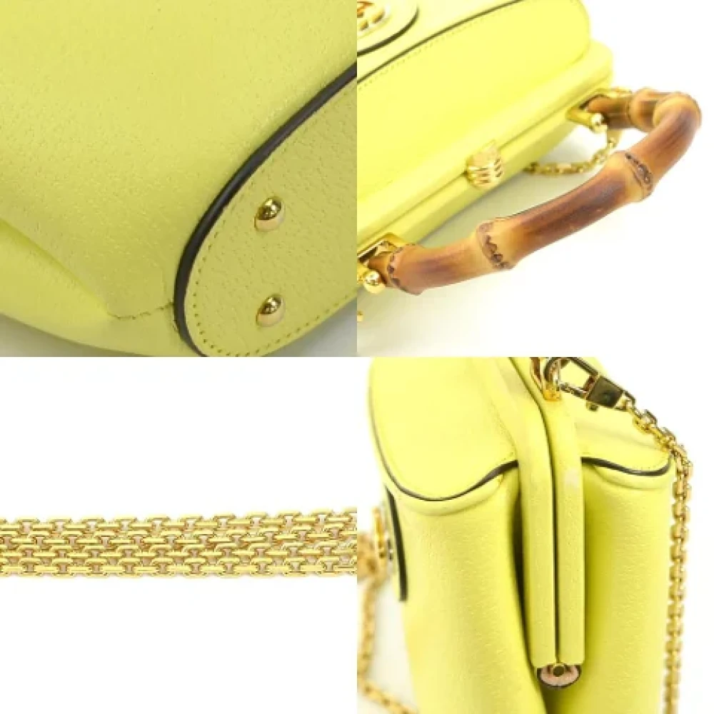 Gucci Vintage Pre-owned Leather gucci-bags Yellow Dames