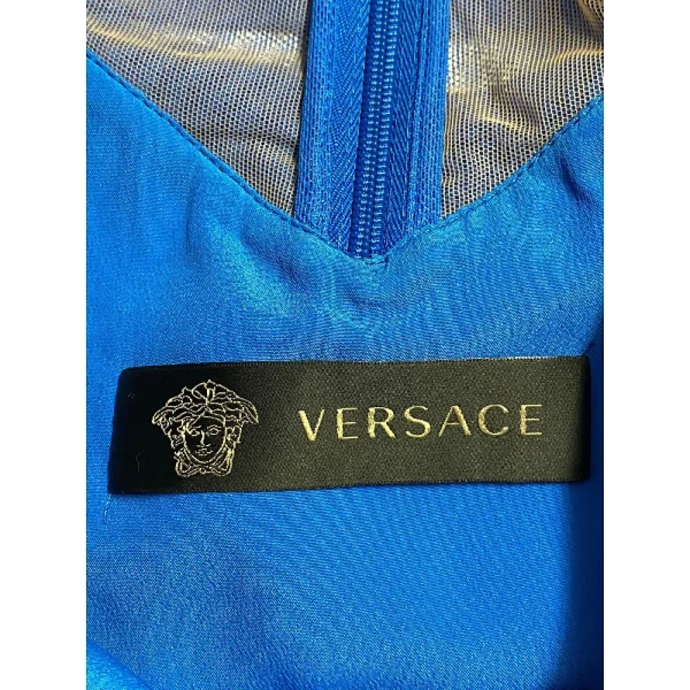 Versace Pre-owned Nylon dresses Blue Dames