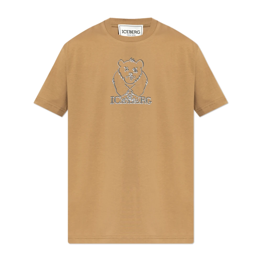 Iceberg T-shirt met print Brown Heren