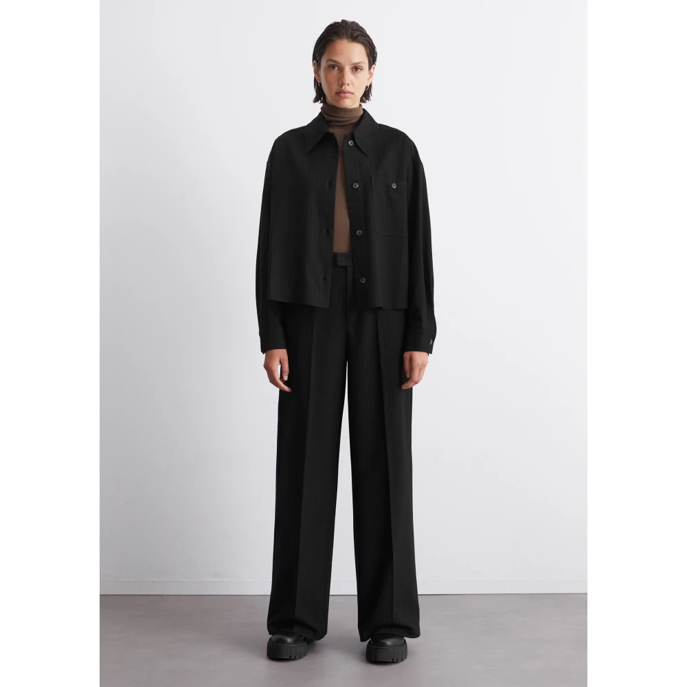 Marc O'Polo Relaxte gestreepte blouse Black Dames