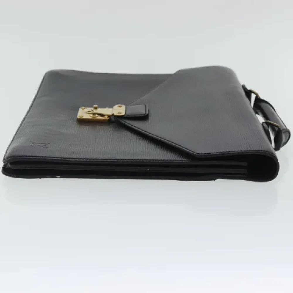 Louis Vuitton Vintage Pre-owned Leather briefcases Black Dames