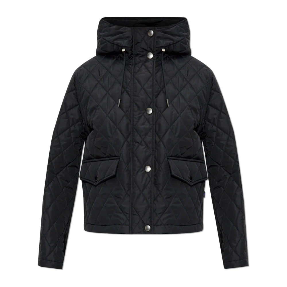 Burberry Women's Black Light Jackets, Xs, Quilted Jacket Pembroke