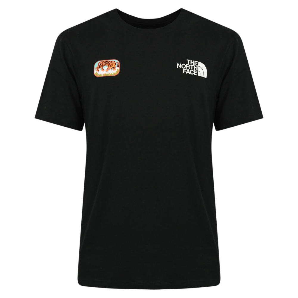 The North Face Katoenen T-shirt met Ribdetails Black Heren