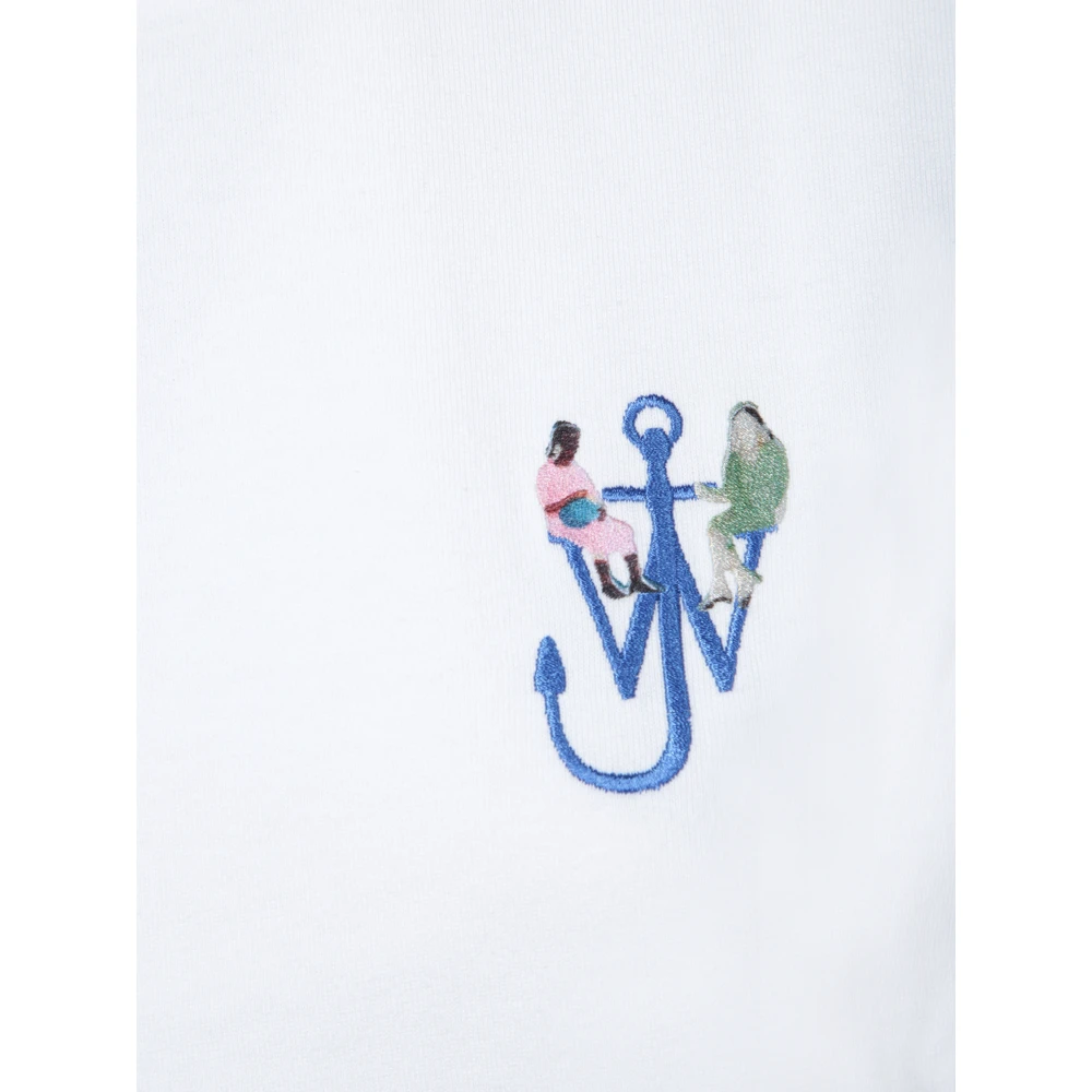 JW Anderson Grafische Print Katoenen T-shirt White Dames