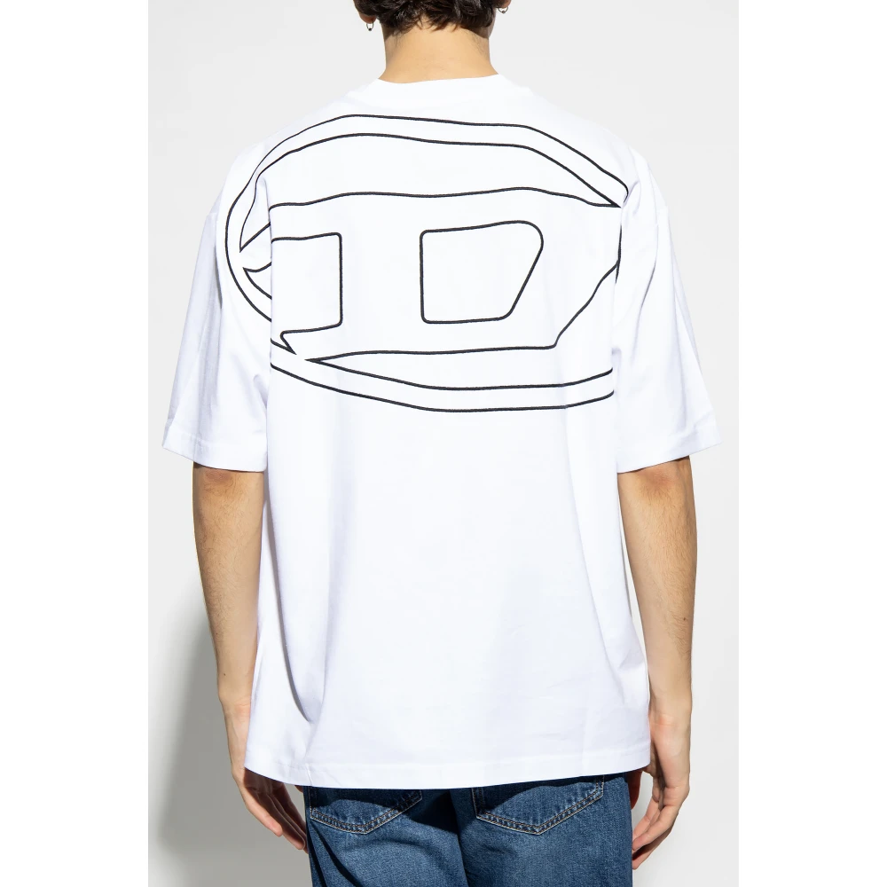 Diesel T-Boggy-Megoval-D T-shirt White Heren