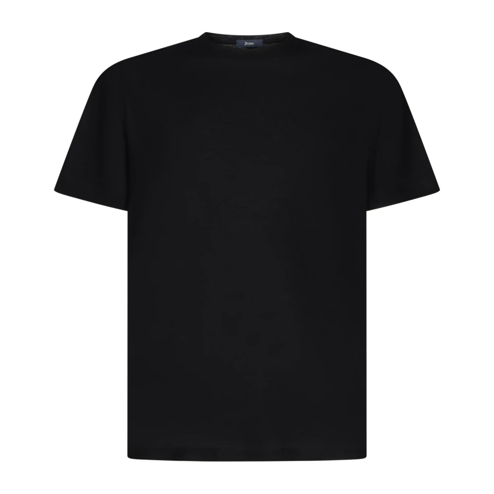Herno Zwarte T-shirts en Polos Black Heren