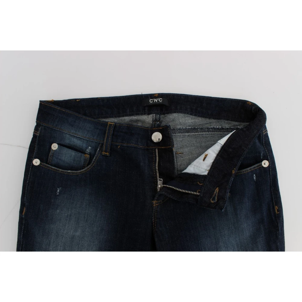 Costume National Slim Fit Blauwe Designer Jeans Blue Dames