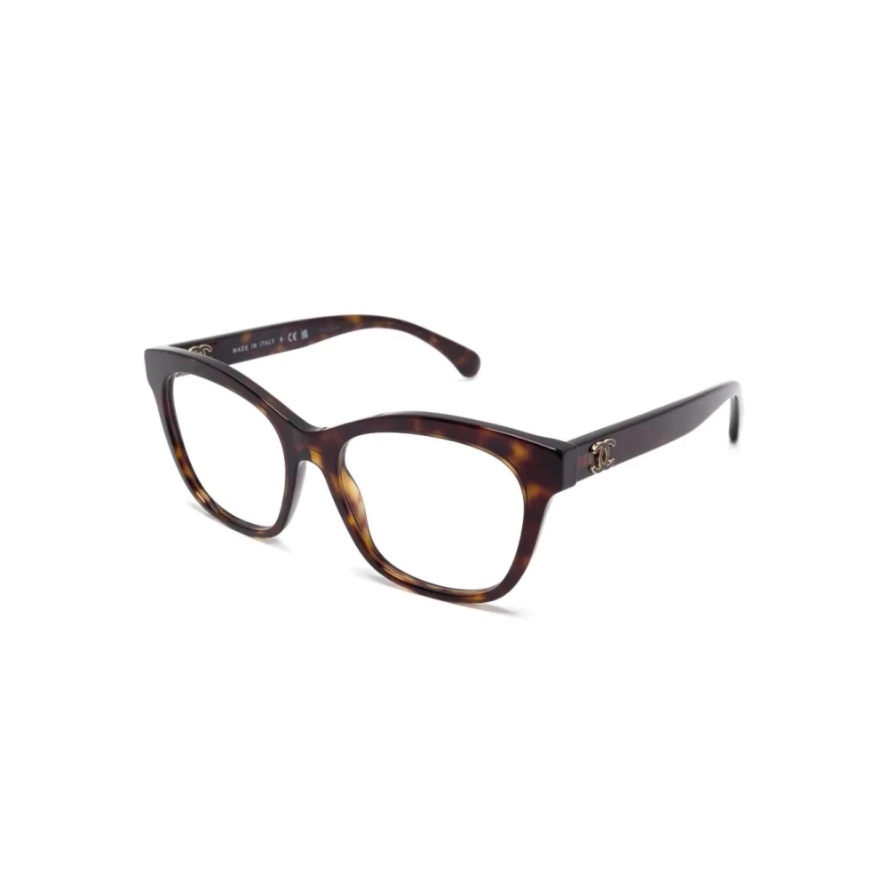 Chanel Women's Brown Square Eyeglasses - Glasses - 52 Mm - Accessories