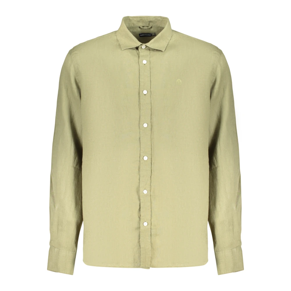 North Sails Spread Collar Shirt - Male - Casual Shirts - Green - M - Shirts